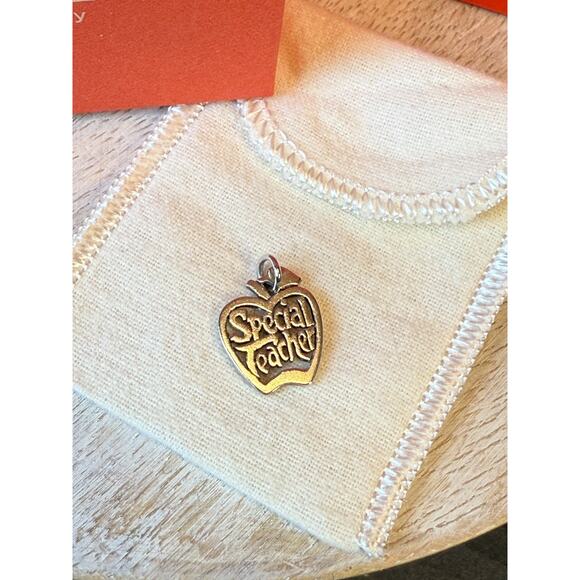 James Avery "Special Teacher" Apple Charm Sterling Silver Retired - Picture 5 of 5